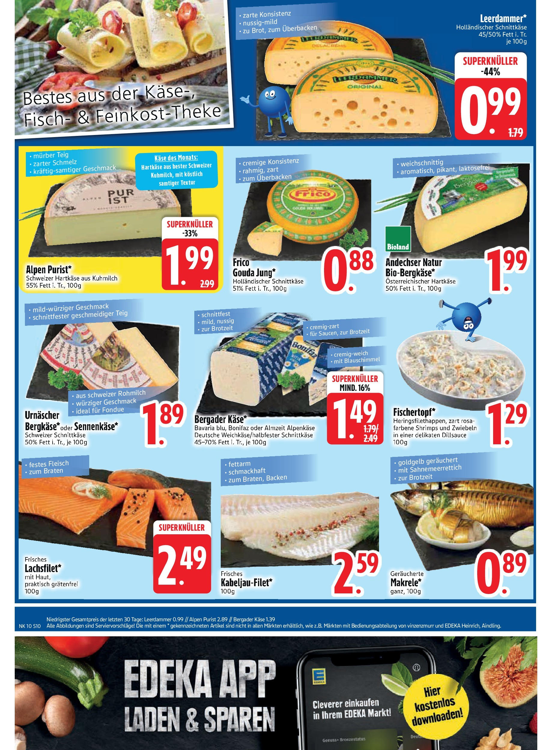 Edeka - Vilgertshofen-Issing, Hirschberg 1 (ab 03.03.2025) » Angebote Online | Seite: 10 | Produkte: Gouda, Leerdammer, Fisch, Fleisch