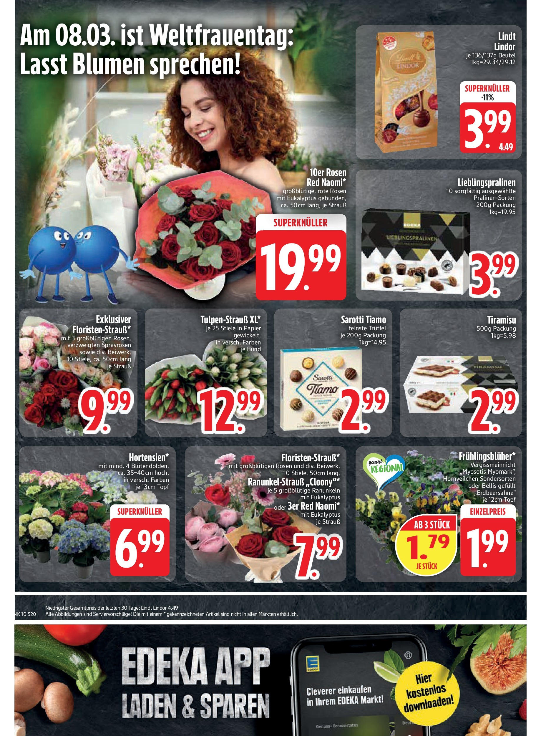 Edeka - Vilgertshofen-Issing, Hirschberg 1 (ab 03.03.2025) » Angebote Online | Seite: 20 | Produkte: Blumen, Lindt