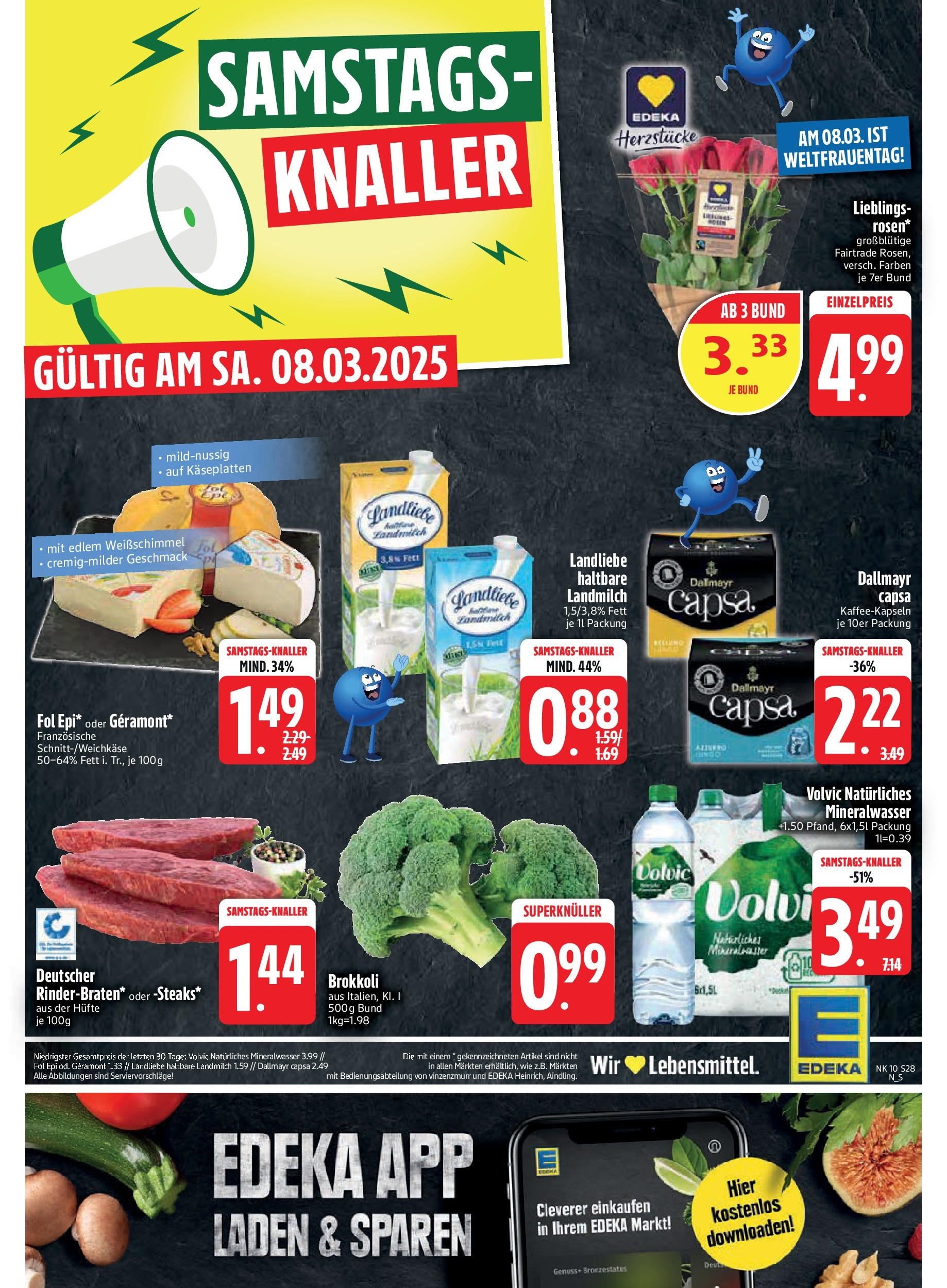 Edeka - Vilgertshofen-Issing, Hirschberg 1 (ab 03.03.2025) » Angebote Online | Seite: 28 | Produkte: Geramont, Mineralwasser, Dallmayr, Brokkoli