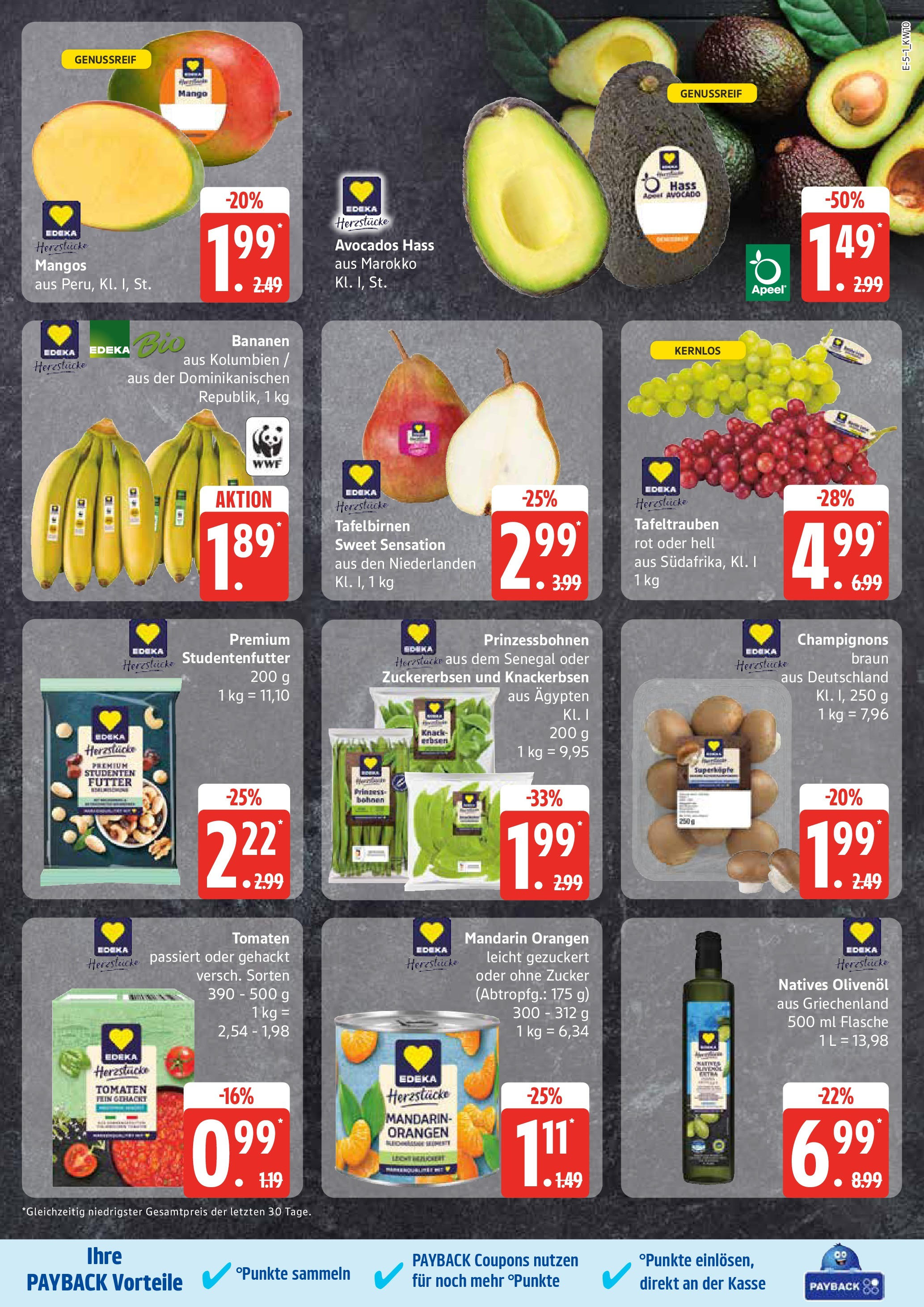 Edeka - EDEKA: Wochenangebote (ab 02.03.2025) » Angebote Online | Seite: 5 | Produkte: Olivenol, Bananen, Orangen, Erbsen