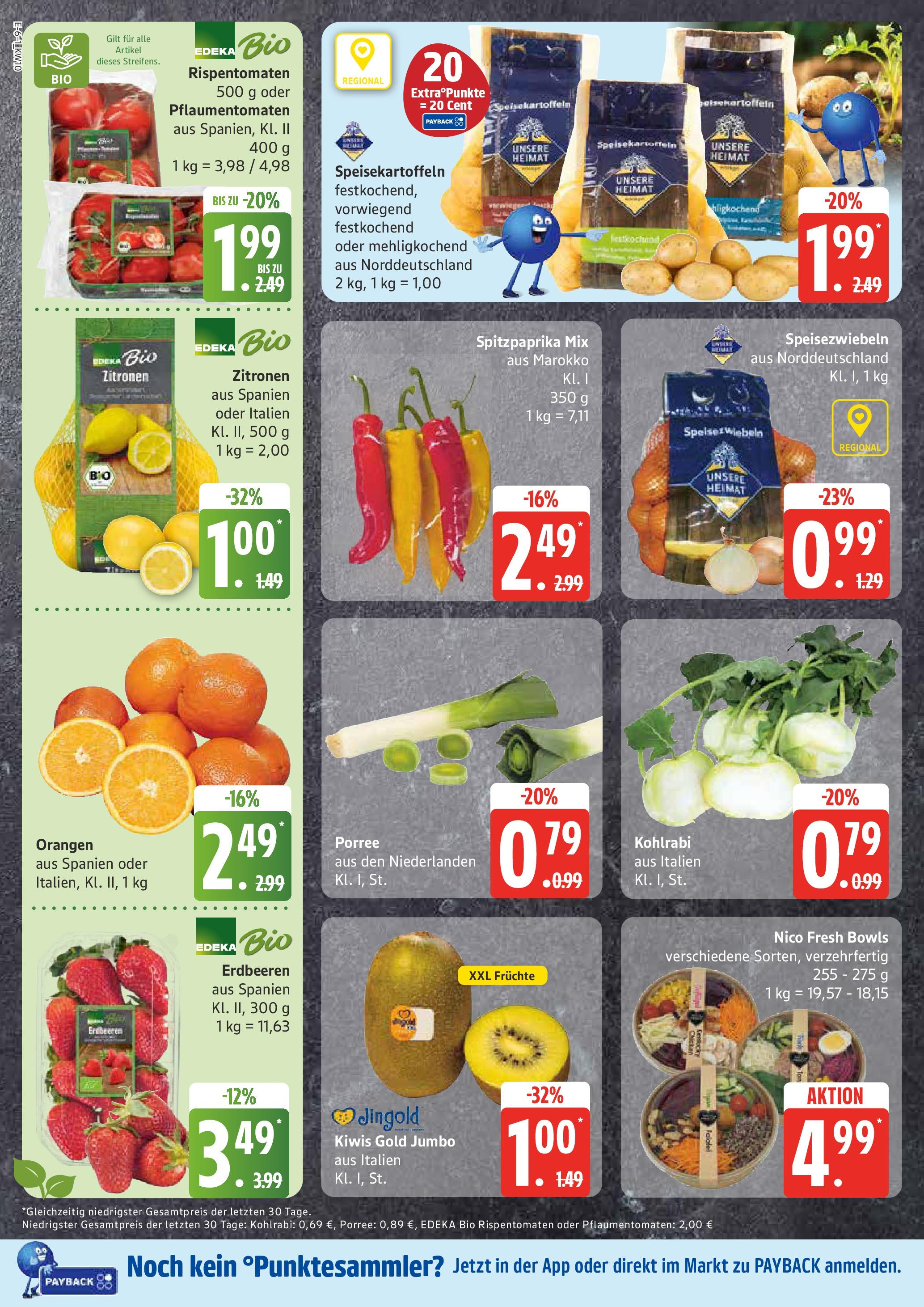 Edeka - EDEKA: Wochenangebote (ab 02.03.2025) » Angebote Online | Seite: 6 | Produkte: Kohlrabi, Orangen, Erdbeeren, Zitronen