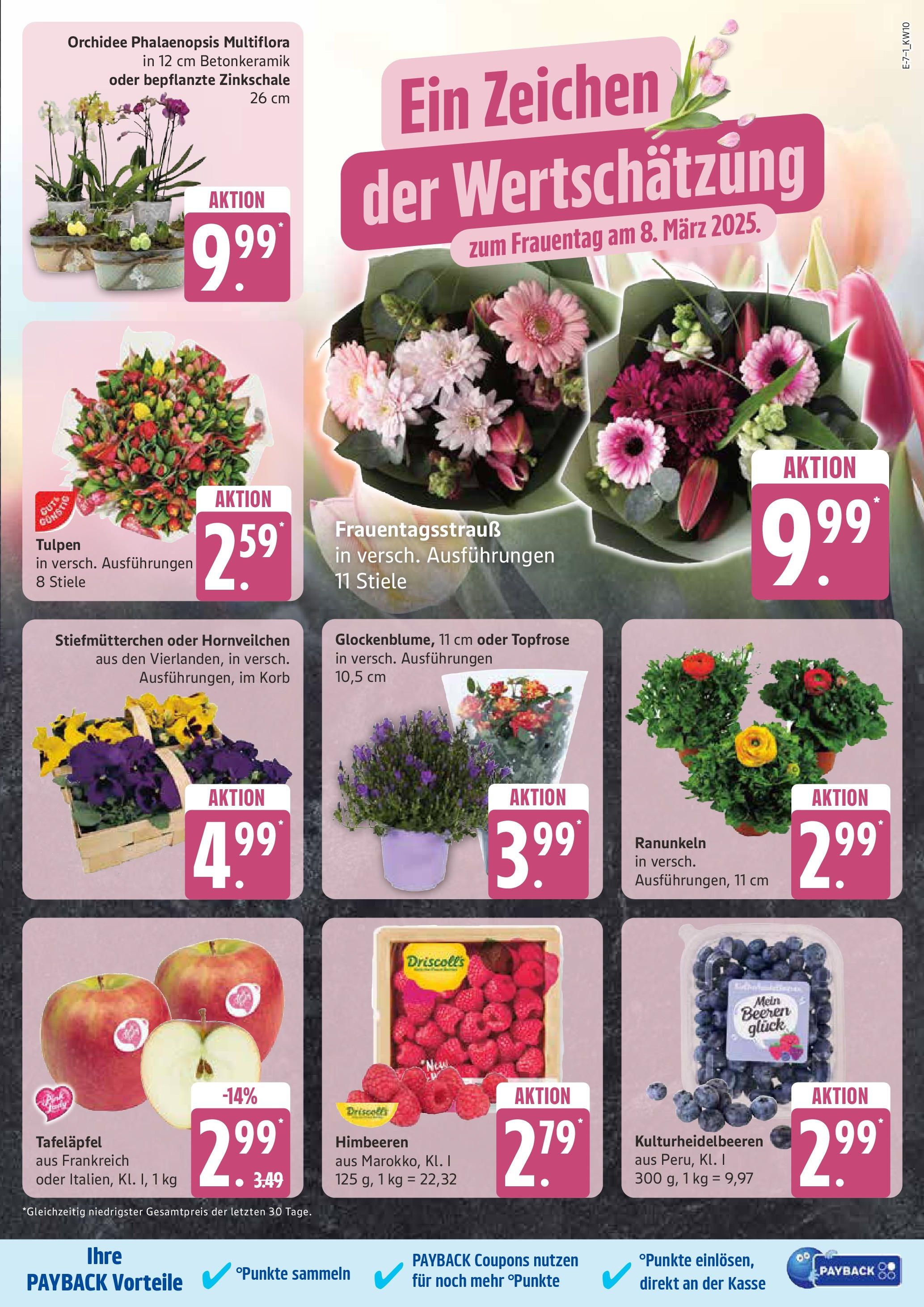 Edeka - EDEKA: Wochenangebote (ab 02.03.2025) » Angebote Online | Seite: 7 | Produkte: Himbeeren, Stiefmutterchen, Orchidee, Korb