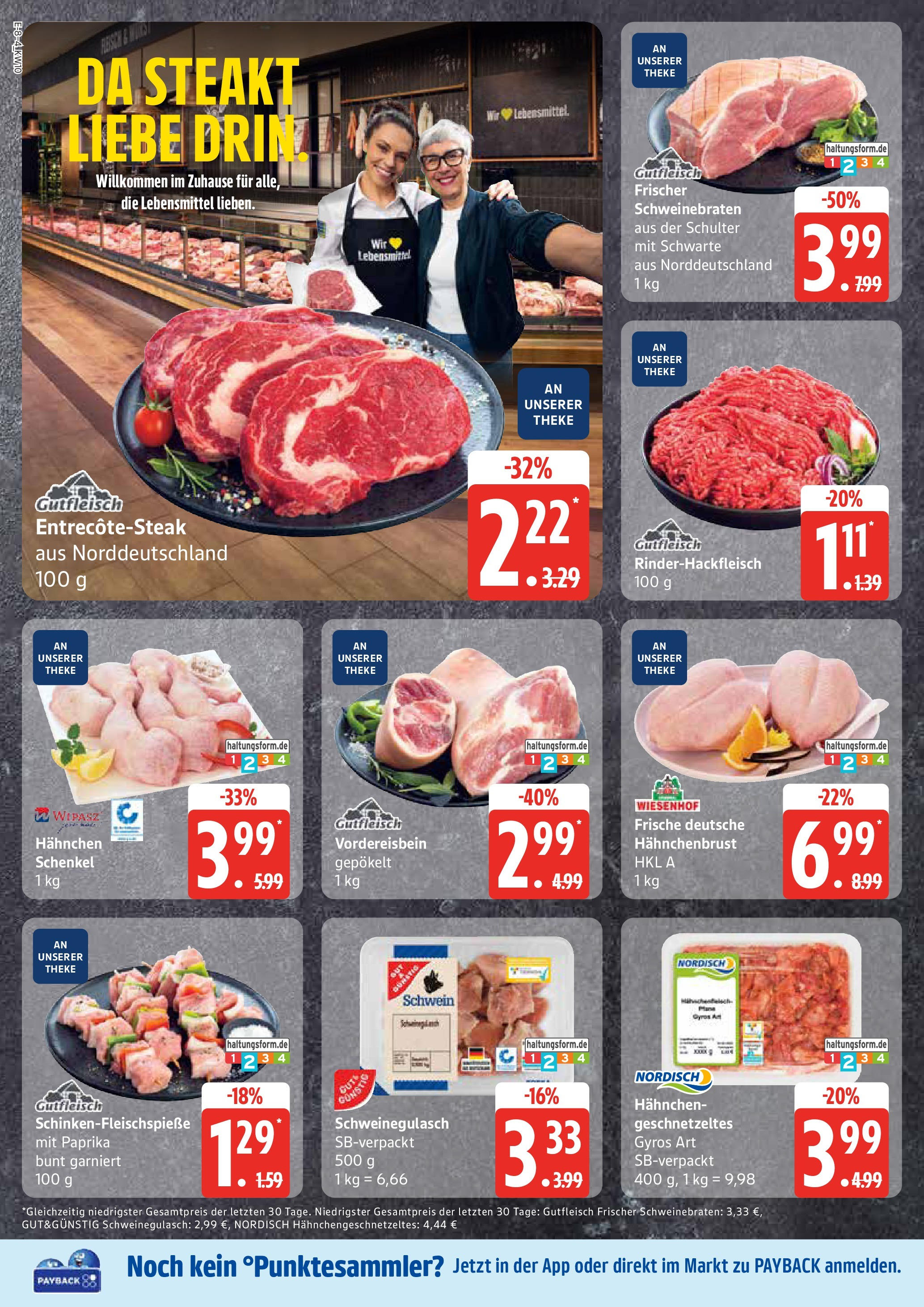 Edeka - EDEKA: Wochenangebote (ab 02.03.2025) » Angebote Online | Seite: 8 | Produkte: Schweinegulasch, Hahnchen, Gyros, Paprika