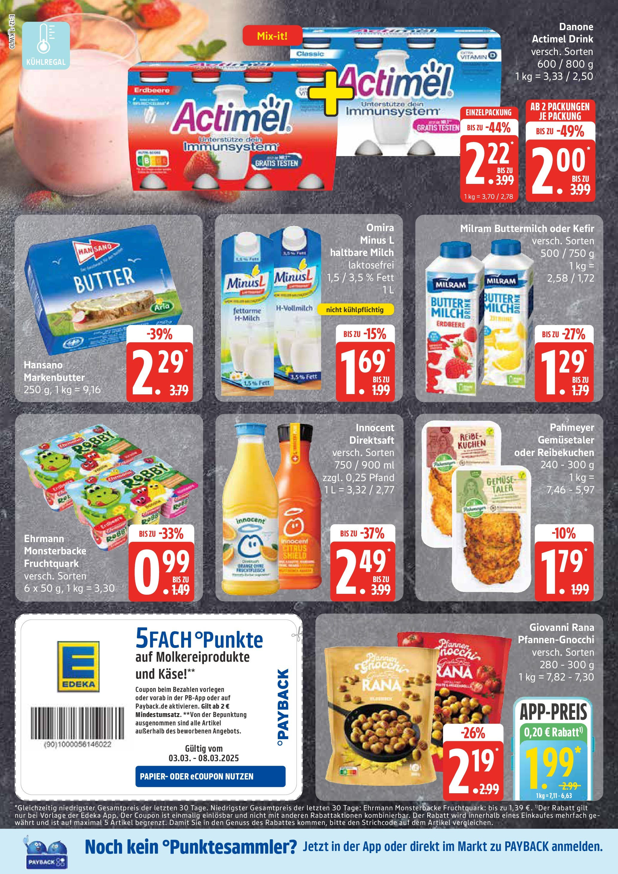 Edeka - EDEKA: Wochenangebote (ab 02.03.2025) » Angebote Online | Seite: 12 | Produkte: Actimel, Kefir, Buttermilch, Kuchen