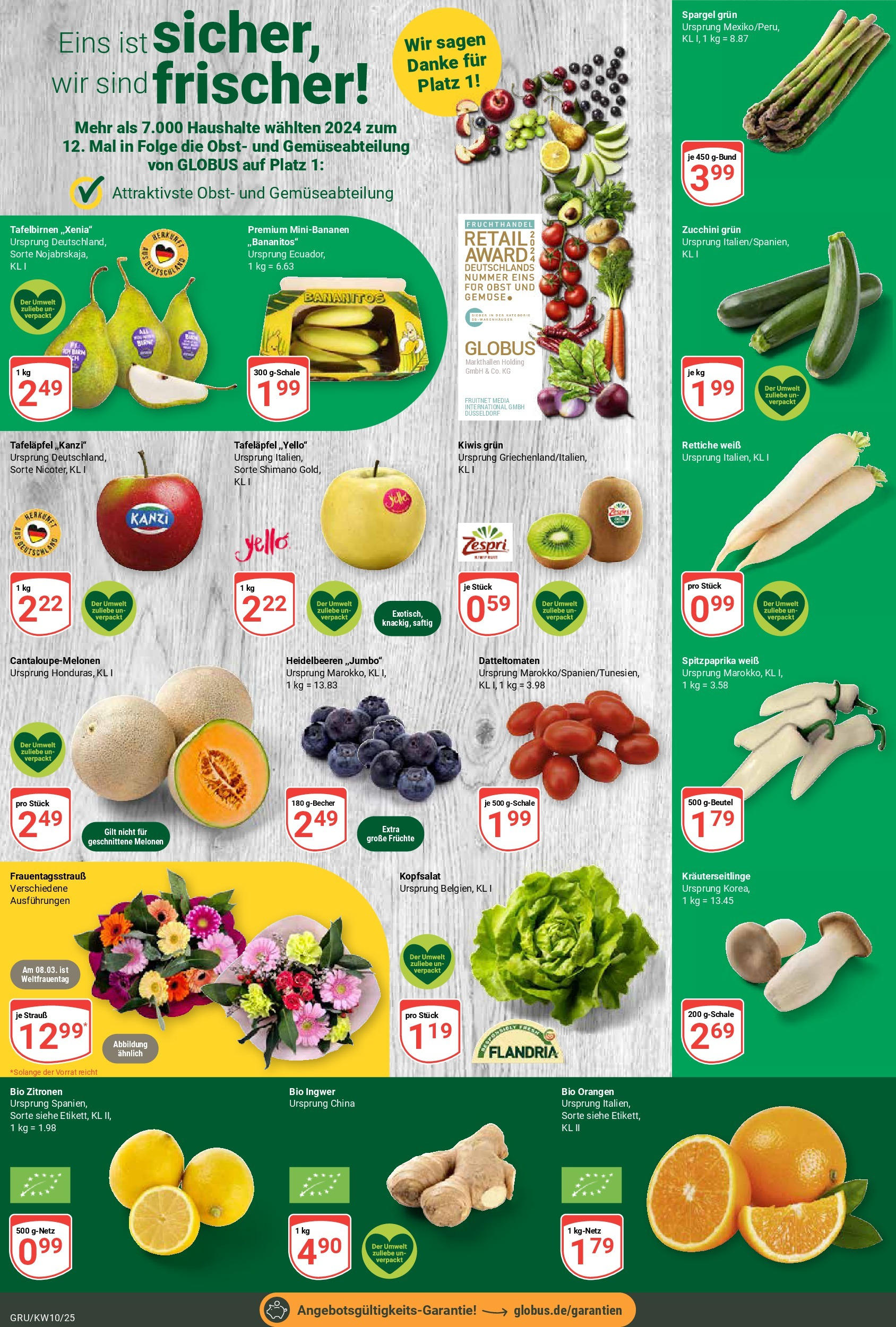 Globus - Globus: Wochenangebote (ab 02.03.2025) » Angebote online | Seite: 4 | Produkte: Orangen, Paprika, Zucchini, Zitronen