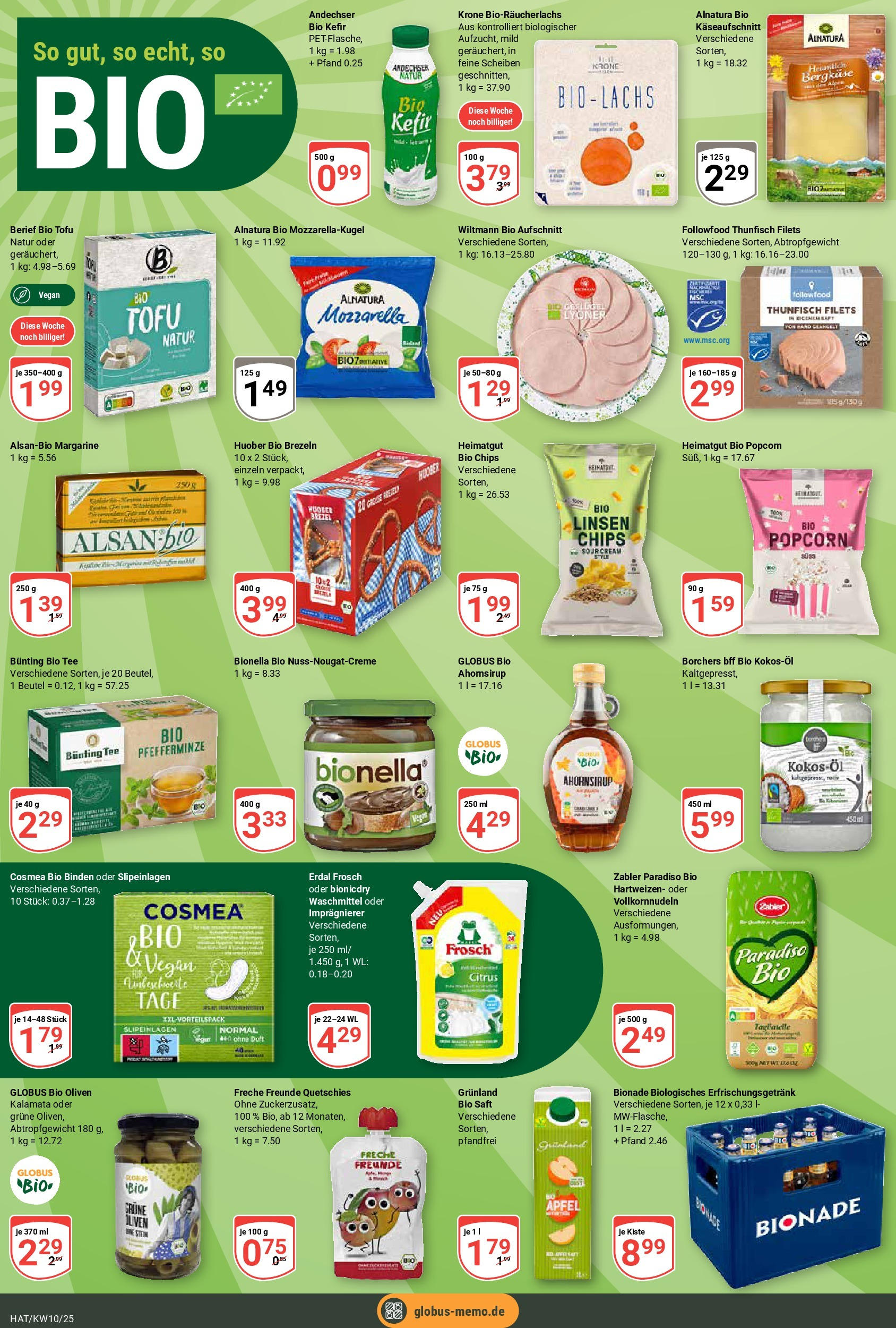 Globus - Globus: Wochenangebote (ab 02.03.2025) » Angebote online | Seite: 15 | Produkte: Margarine, Kefir, Thunfisch, Mozzarella