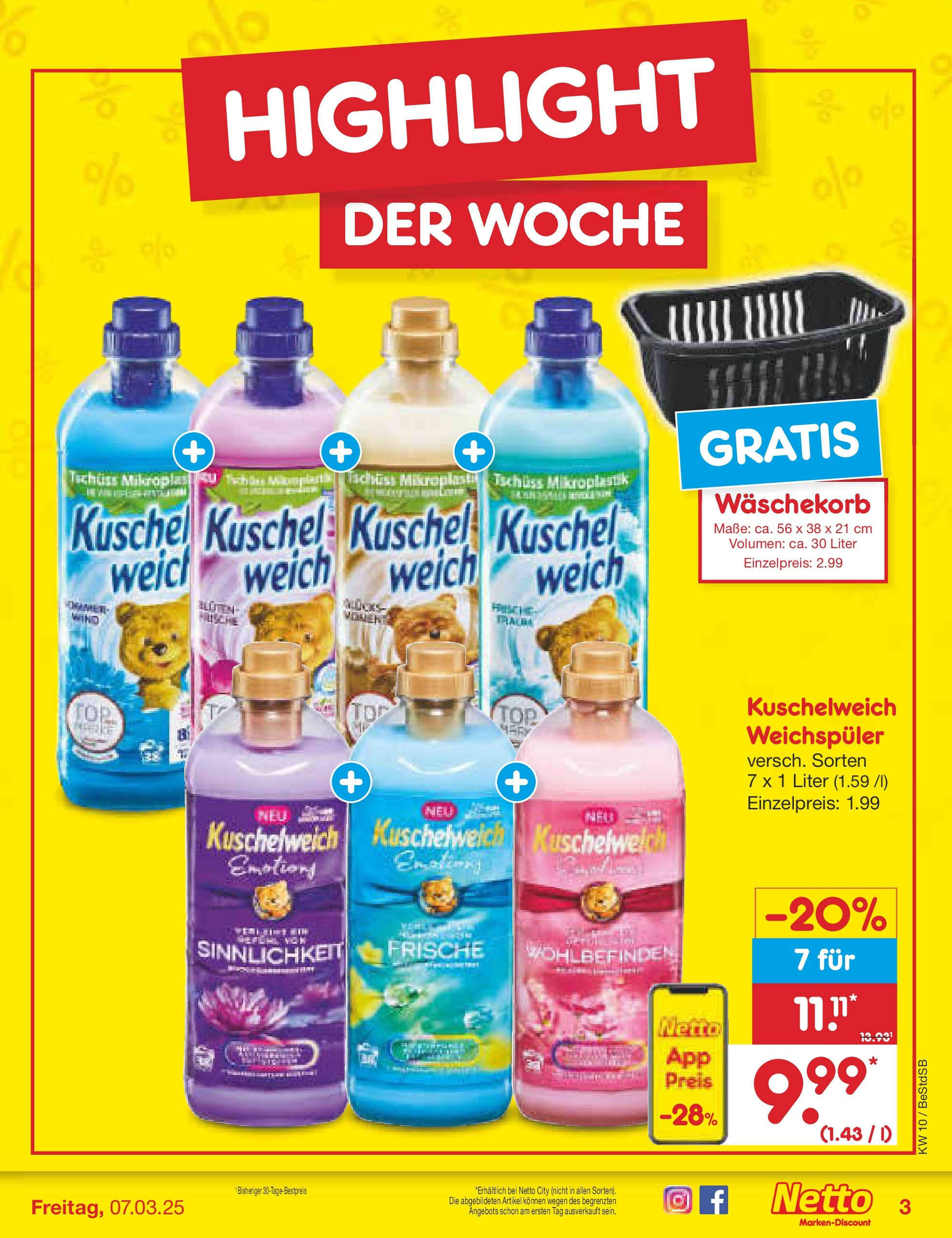 Netto Marken-Discount - Berlin-Spandau (ab 03.03.2025) » Angebote | Seite: 3 | Produkte: Kuschelweich, Weichspüler