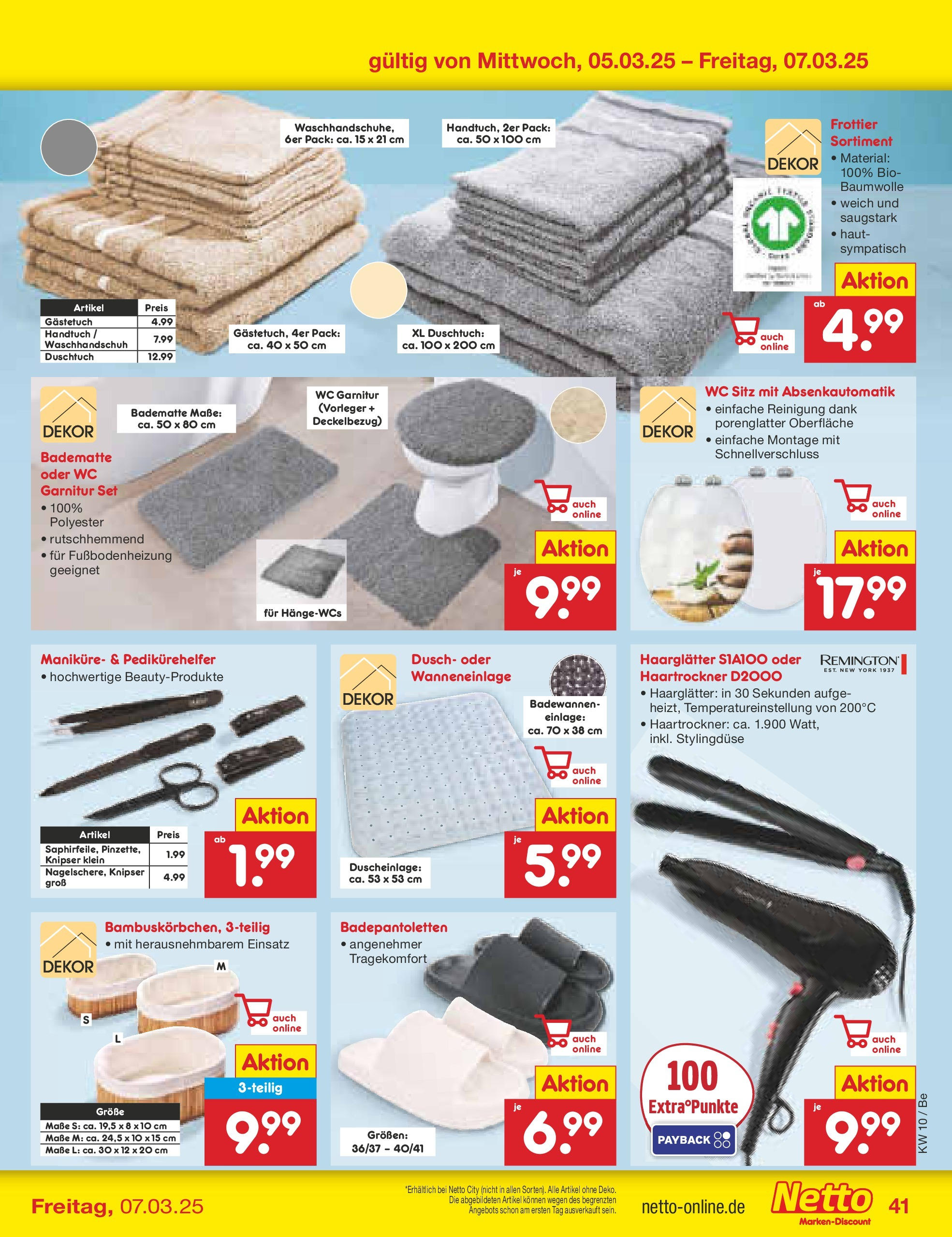 Netto Marken-Discount - Berlin-Spandau (ab 03.03.2025) » Angebote | Seite: 57 | Produkte: Haartrockner, Haarglätter, WC Sitz