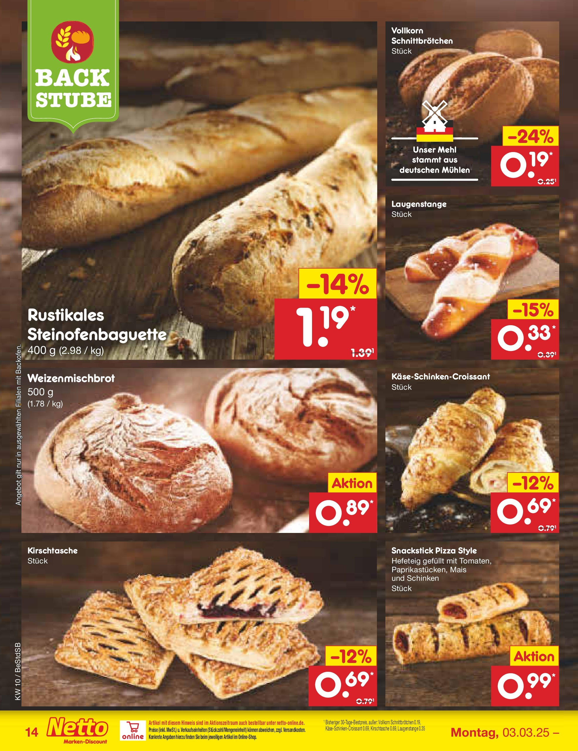 Netto Marken-Discount - Berlin-Spandau (ab 03.03.2025) » Angebote | Seite: 20 | Produkte: Mehl, Schinken, Pizza