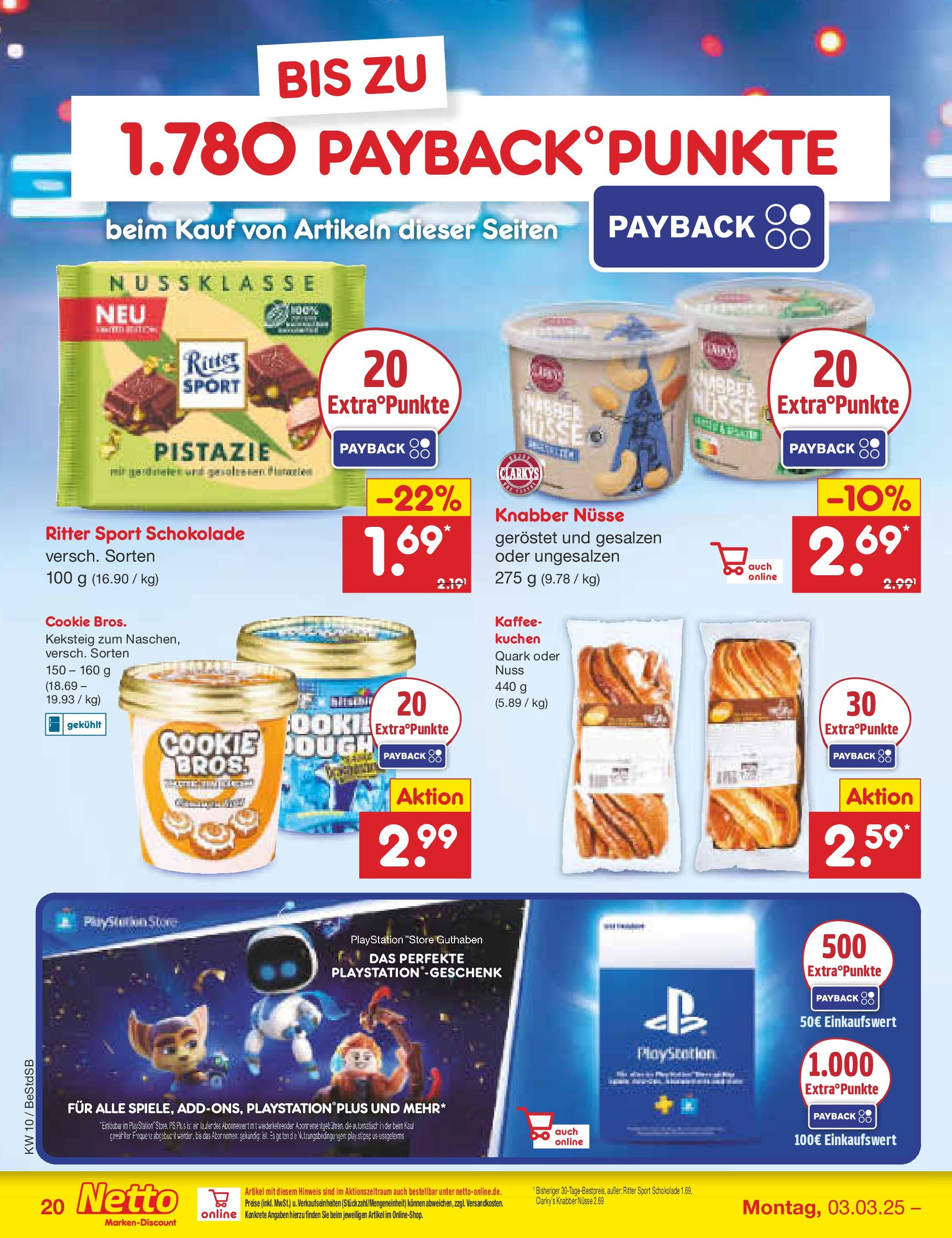 Netto Marken-Discount - Berlin-Spandau (ab 03.03.2025) » Angebote | Seite: 26 | Produkte: Schokolade, Ritter sport, Kuchen, Nüsse