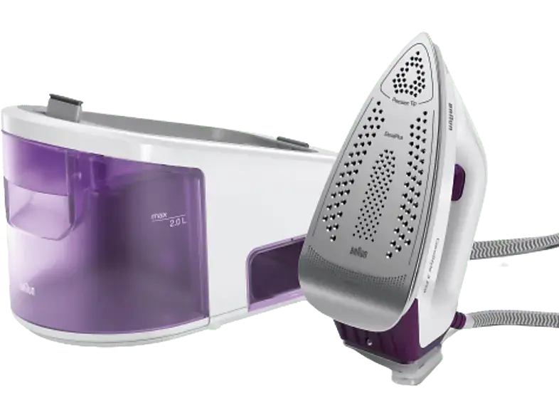 Braun IS 3155 VI CareStyle 3 Dampfbügelstation (6,5, 2400 Watt, 2 l Wassertank, Weiß)