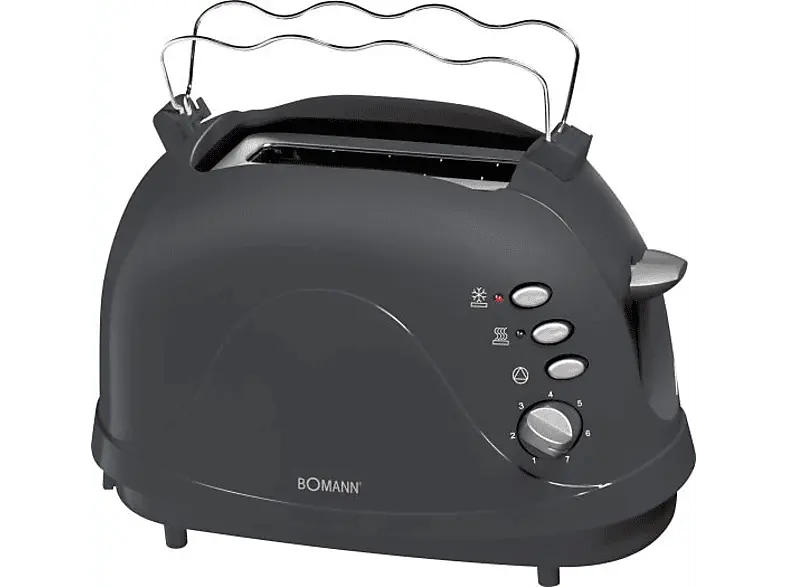 Bomann 602464 Toaster (Grau, 700 Watt, Schlitze: 2)