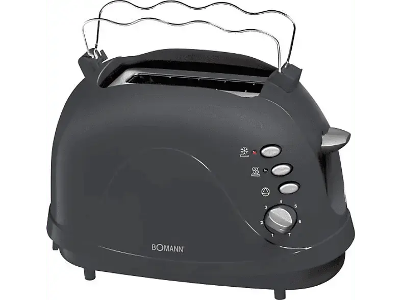 Bomann 602464 Toaster (Grau, 700 Watt, Schlitze: 2)