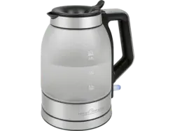 Profi Cook Glas-Wasserkocher 1.7l PC-WKS 1215 G Edelstahl/Glas, Edelstahl