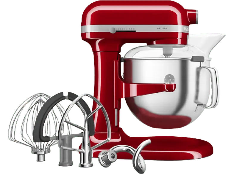 Kitchen Aid 5KSM70SHXEER Artisan Küchenmaschine Empire Rot (Rührschüsselkapazität: 6,6 l, 375 Watt)