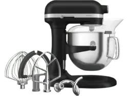 Kitchen Aid 5KSM70SHXEBM Artisan Küchenmaschine Matt Schwarz (Rührschüsselkapazität: 6,6 l, 375 Watt)