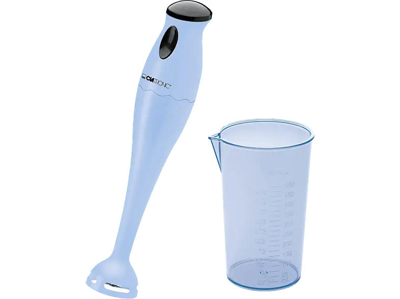 Clatronic SM3577 Stabmixer 180W, Blau mit Mixbehälter (Blau, 180 Watt, 500 ml); Stabmixer mit Mixbehälter