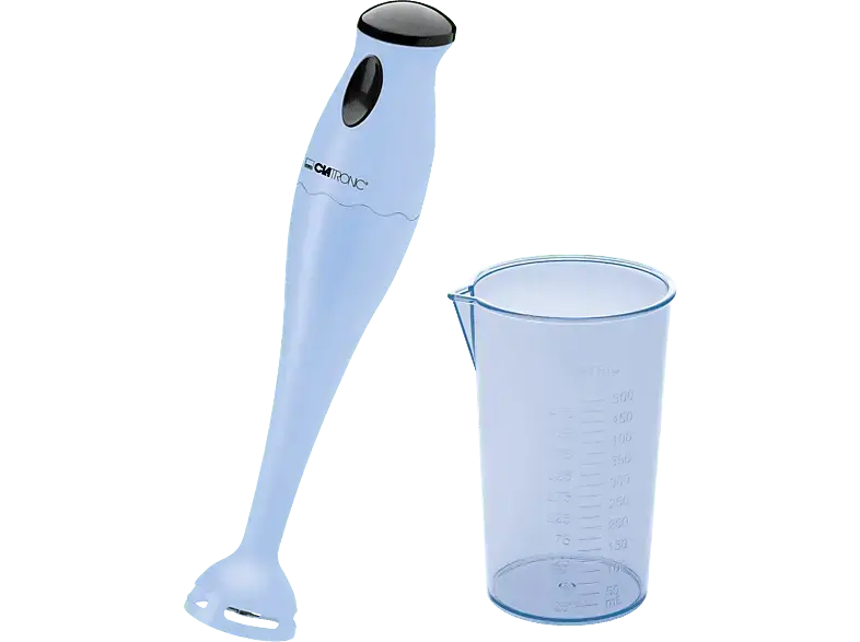 Clatronic SM3577 Stabmixer 180W, Blau mit Mixbehälter (Blau, 180 Watt, 500 ml); Stabmixer mit Mixbehälter