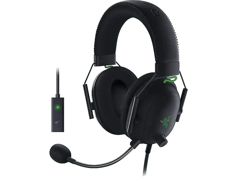 RAZER BlackShark V2 HyperSpeed Gaming Headset, Over-Ear, Bluetooth, Akku, USB-C, 100dB, 50mm Treiber, Schwarz