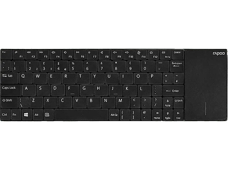 RAPOO 180230 Kabellose Touch-Tastatur "E2710", Schwarz