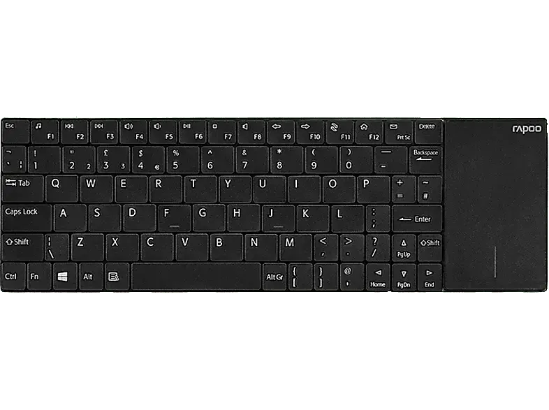 RAPOO 180230 Kabellose Touch-Tastatur "E2710", Schwarz