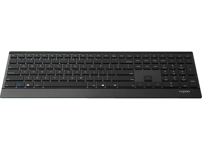 RAPOO 186858 Deskset "9500M" Multi-Mode Wireless, Schwarz; Tastatur-Maus Set