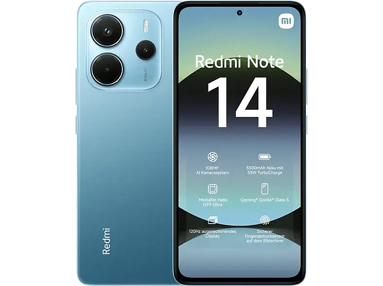 Xiaomi Redmi Note 14, 256 GB, Ocean Blue, Dual SIM