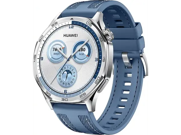 Huawei watch GT 5 46 mm, Blaues Gewebe-Armband; Smart Watch