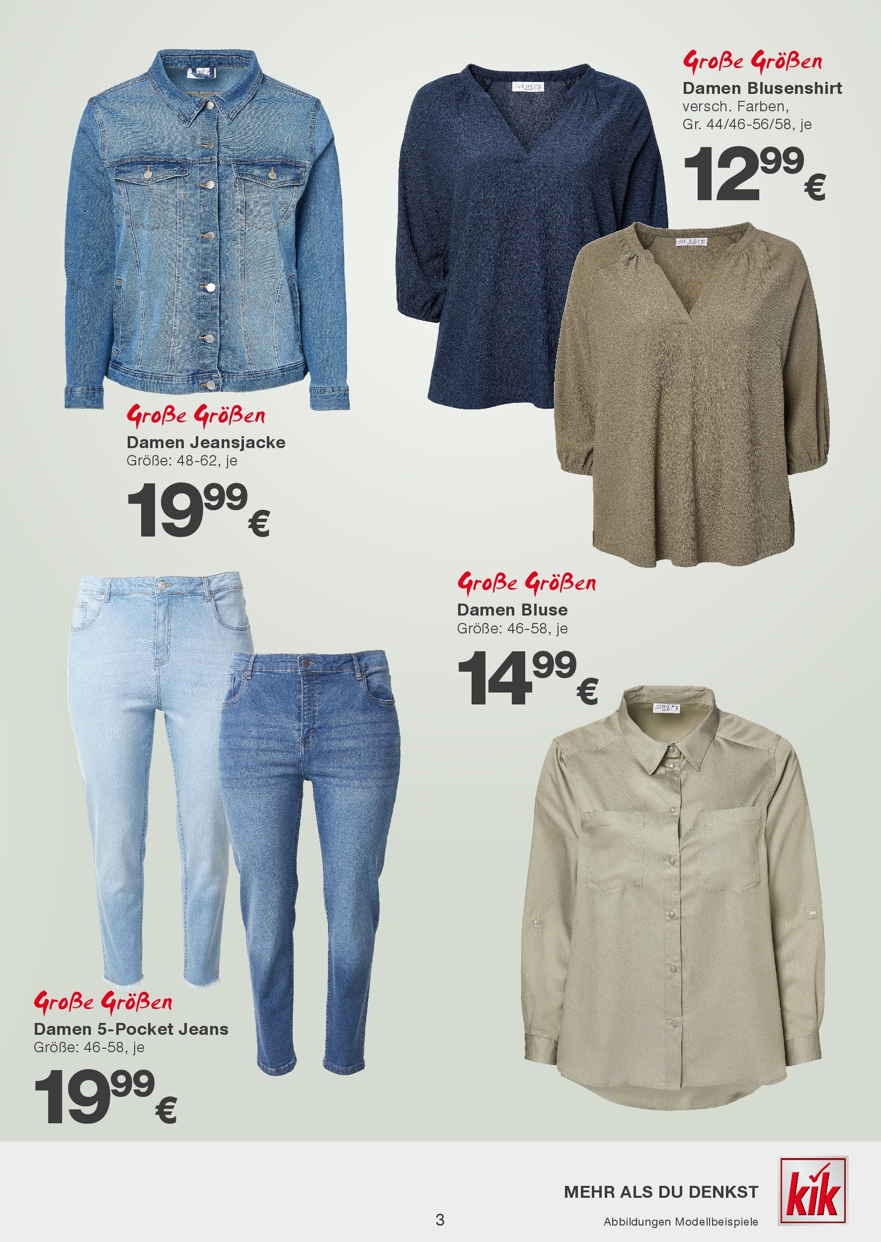 Kik Prospekt aktuell von 03.03.2025 - Aktuelle Angebote | Seite: 3 | Produkte: Bluse, Jeans