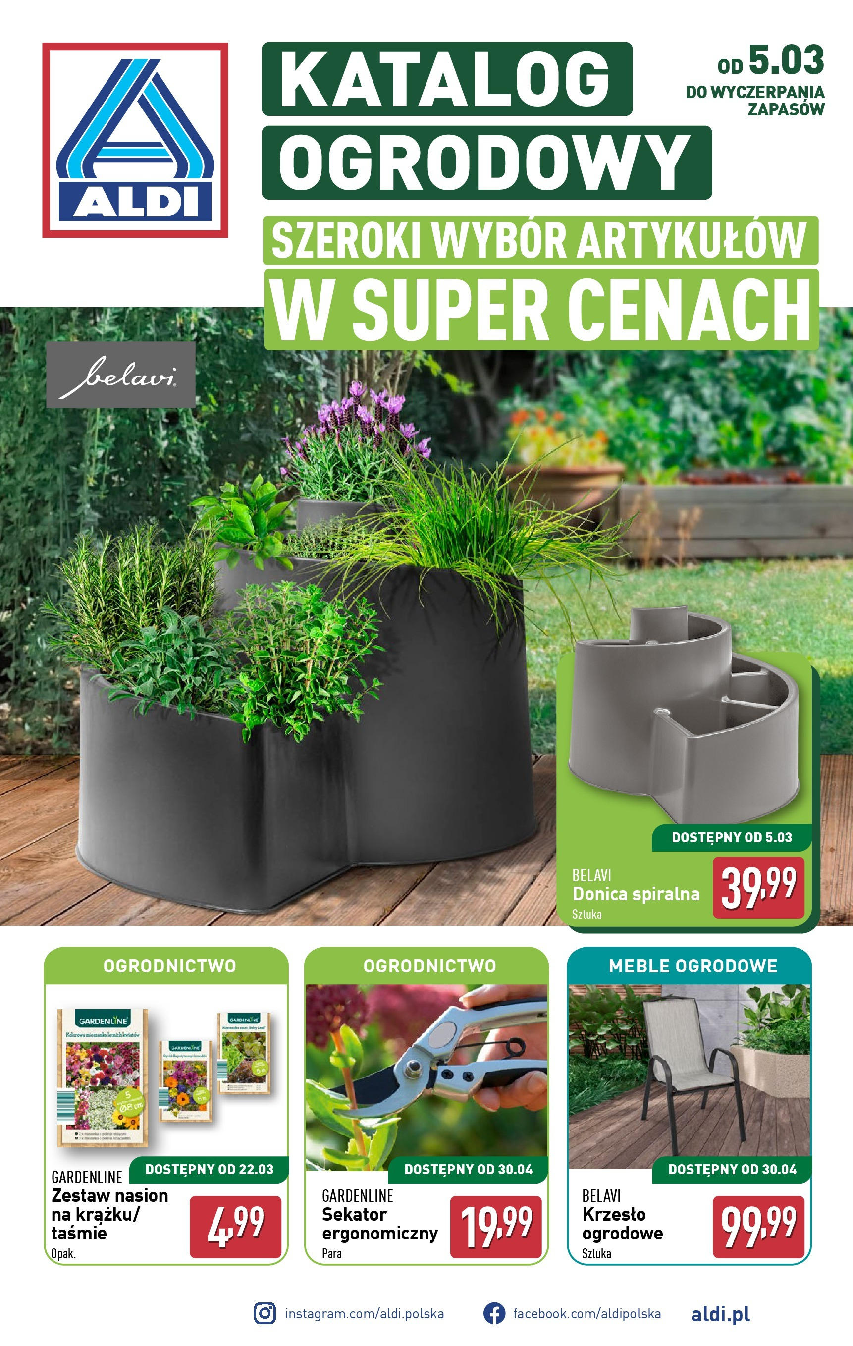 Aldi Katalog ogrodowy od 17.03.2025 - Nowa Gazetka - Numer strony 1