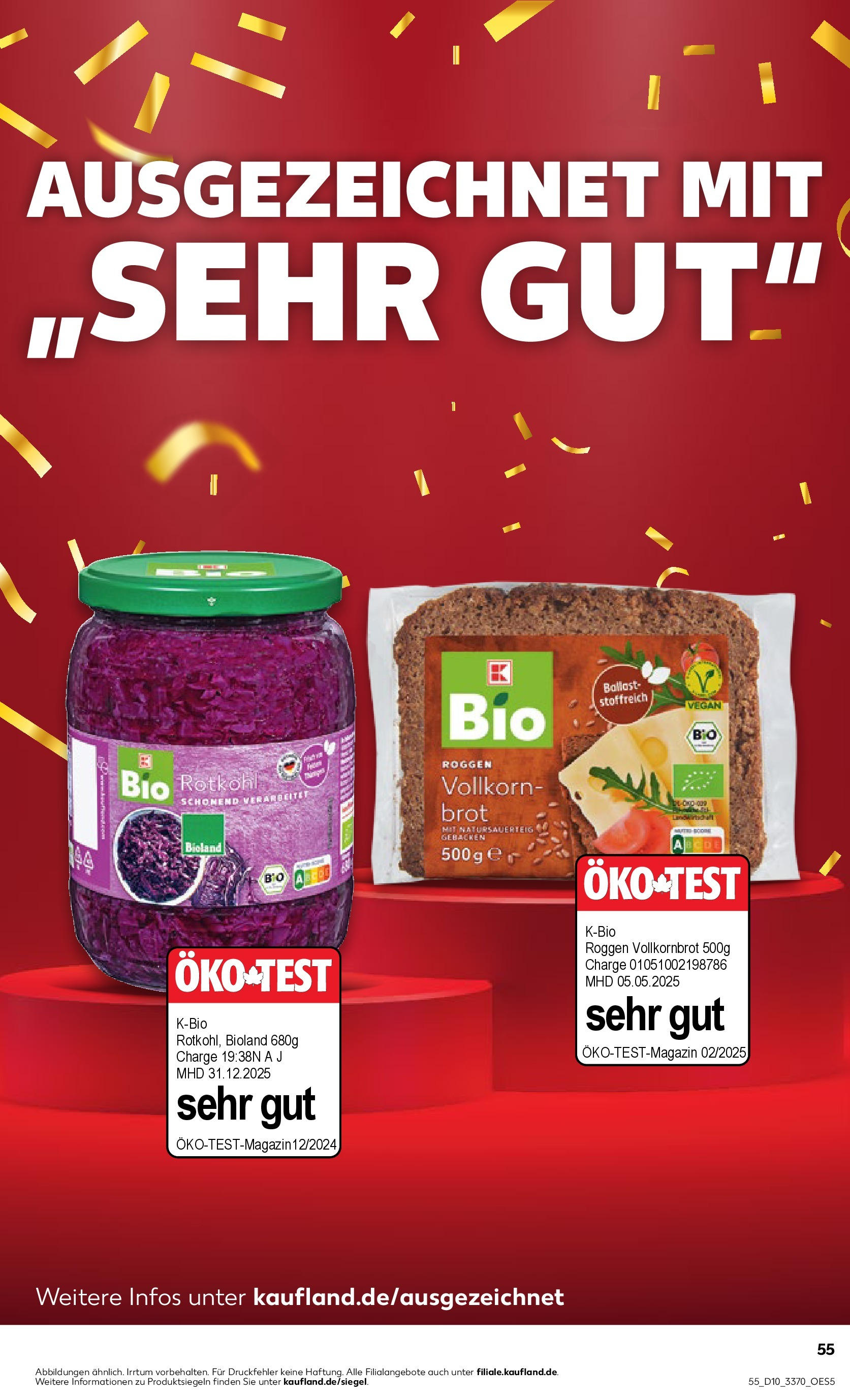 Kaufland - Prenzlau, Georg-Dreke-Ring 60 (ab 06.03.2025) » Angebote Online zum Blättern | Seite: 55 | Produkte: Rotkohl, Vollkornbrot, Brot