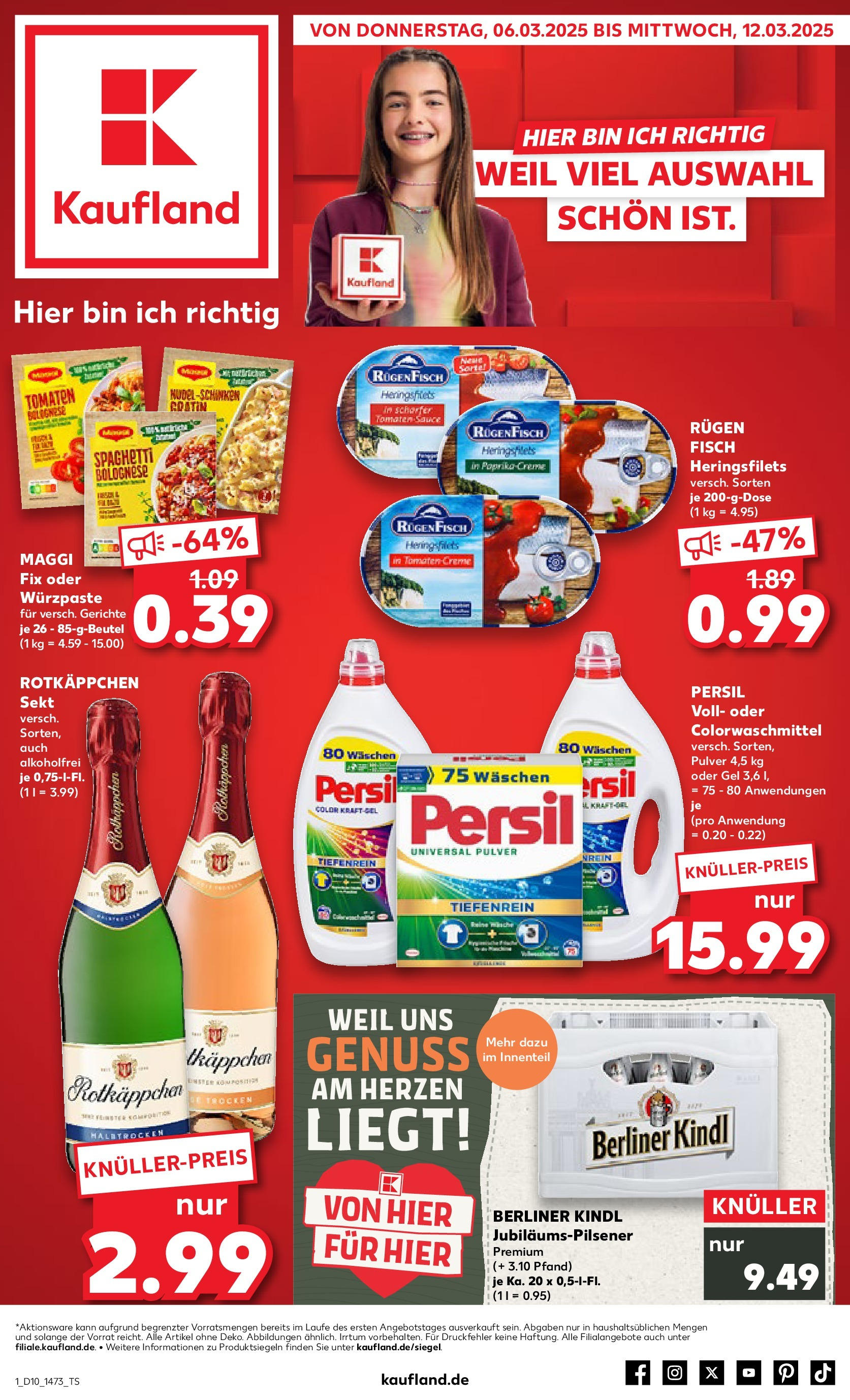 Kaufland - Prenzlau, Georg-Dreke-Ring 60 (ab 06.03.2025) » Angebote Online zum Blättern | Seite: 1 | Produkte: Creme, Fisch, Rotkäppchen, Persil