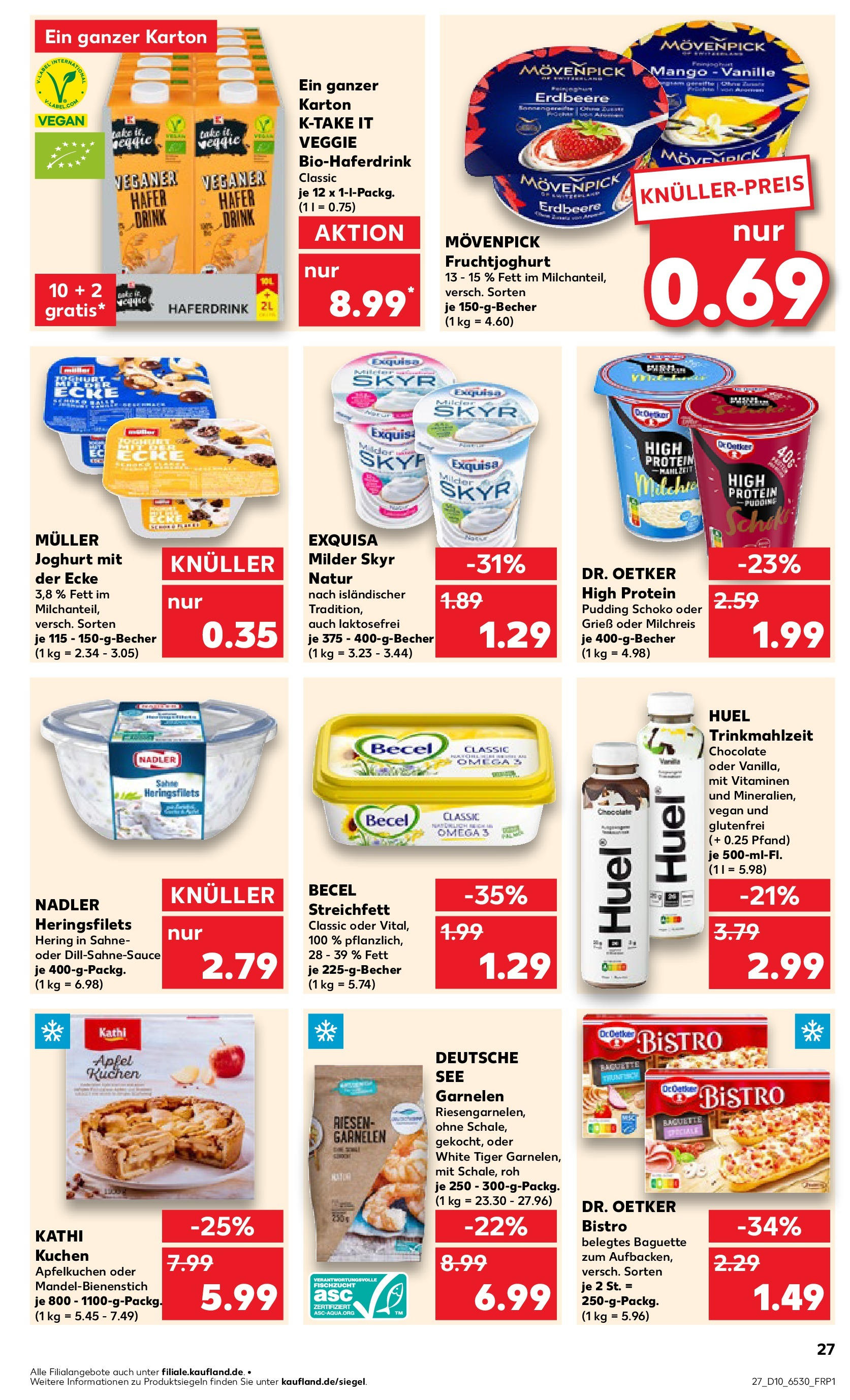 Kaufland - Prenzlau, Georg-Dreke-Ring 60 (ab 06.03.2025) » Angebote Online zum Blättern | Seite: 27 | Produkte: Skyr, Haferdrink, Exquisa, Mango