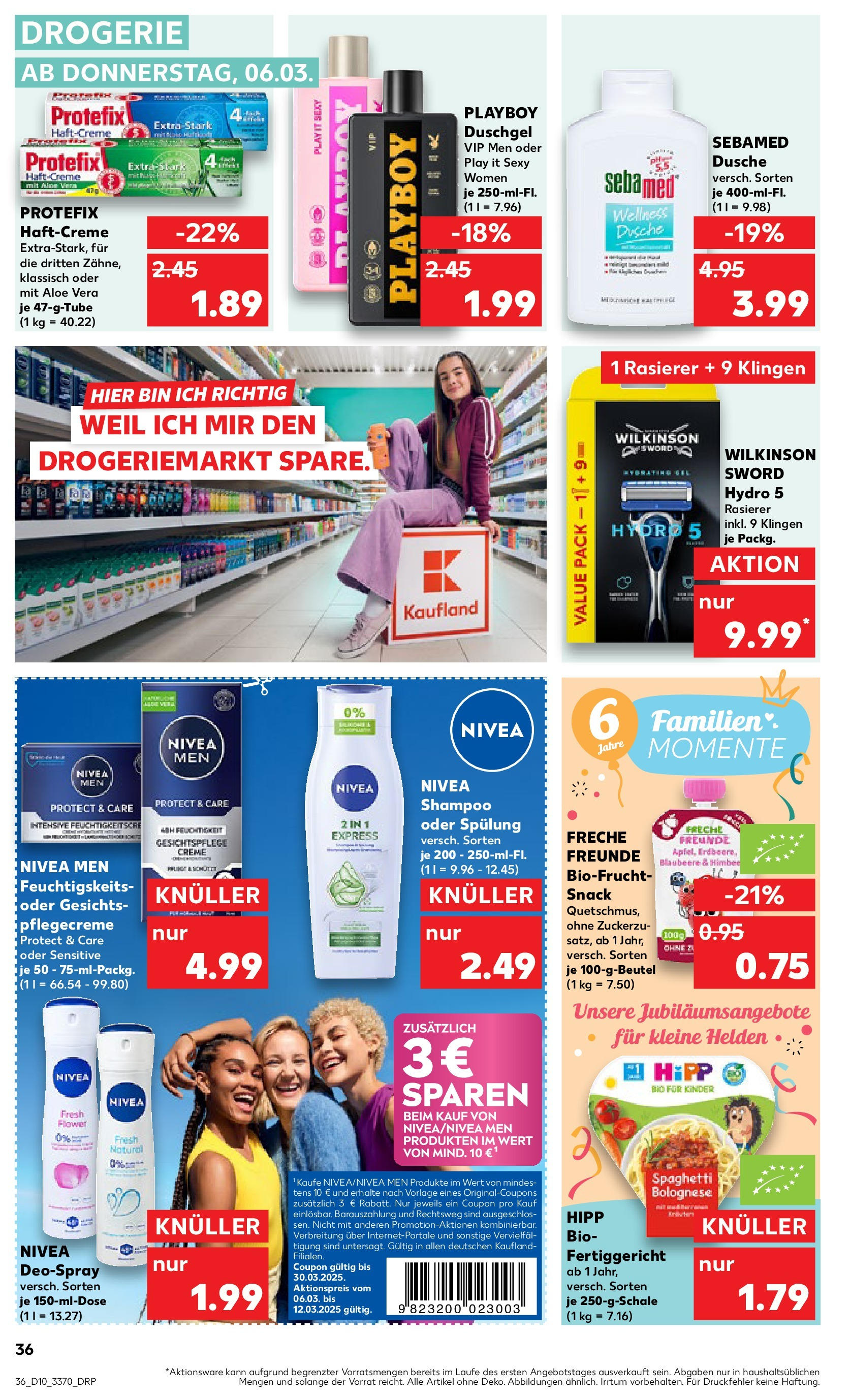 Kaufland - Prenzlau, Georg-Dreke-Ring 60 (ab 06.03.2025) » Angebote Online zum Blättern | Seite: 36 | Produkte: Rasierer, Shampoo, Spülung, Duschgel