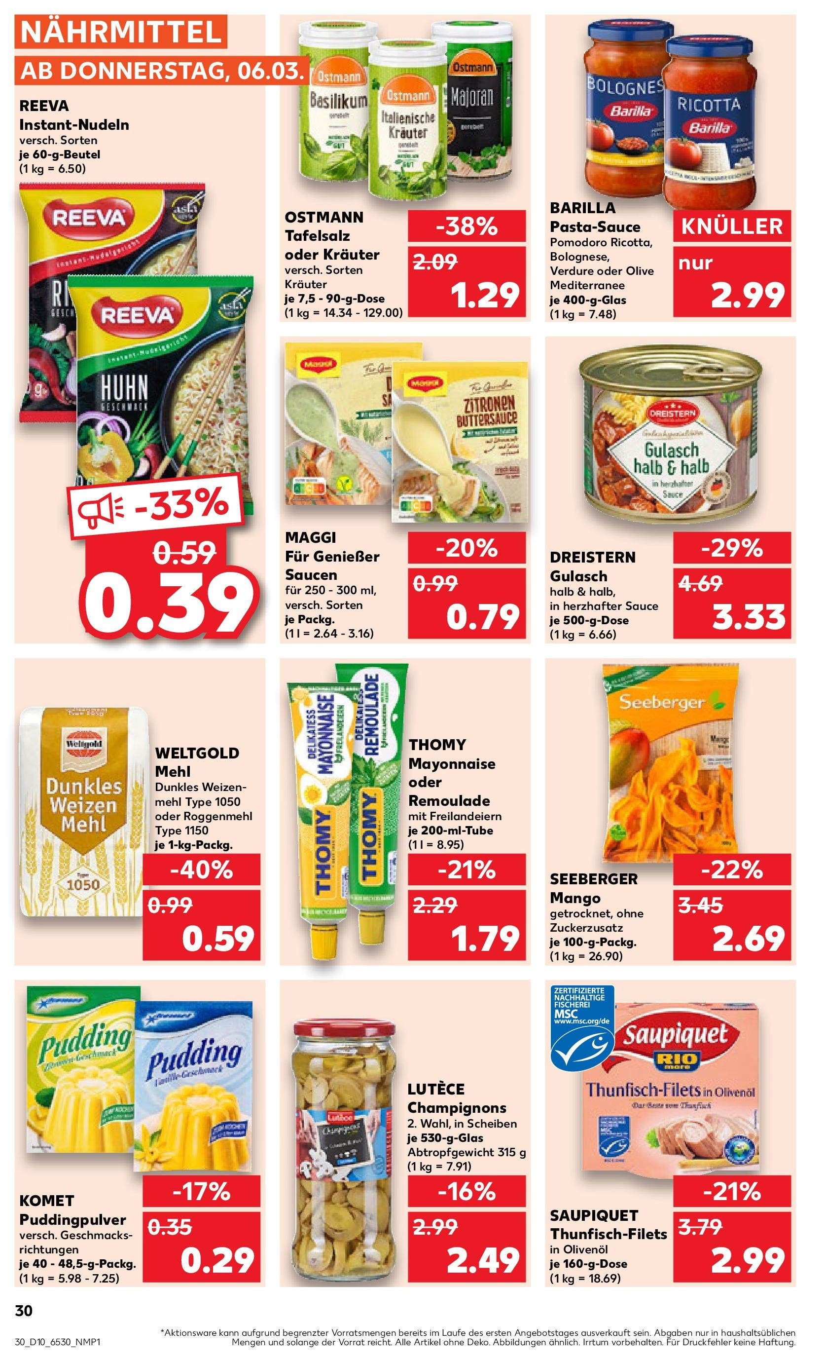 Kaufland - Prenzlau, Georg-Dreke-Ring 60 (ab 06.03.2025) » Angebote Online zum Blättern | Seite: 30 | Produkte: Maggi, Pudding, Gulasch, Mango