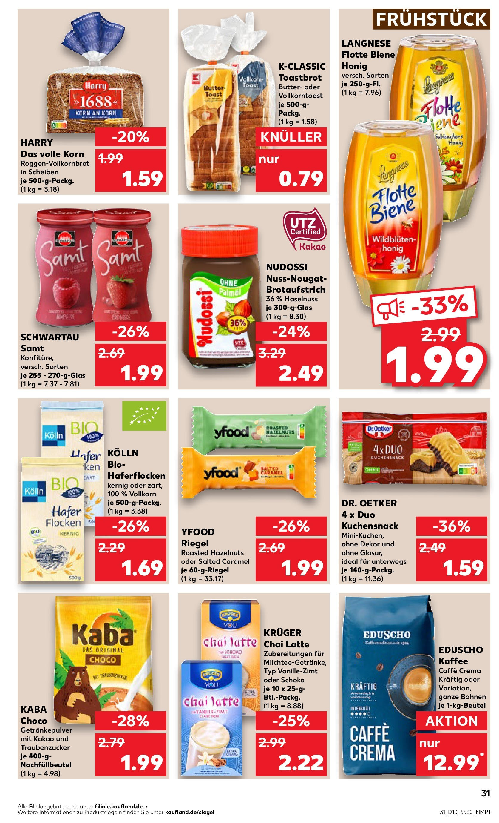 Kaufland - Prenzlau, Georg-Dreke-Ring 60 (ab 06.03.2025) » Angebote Online zum Blättern | Seite: 31 | Produkte: Langnese, Toastbrot, Flocken, Eduscho