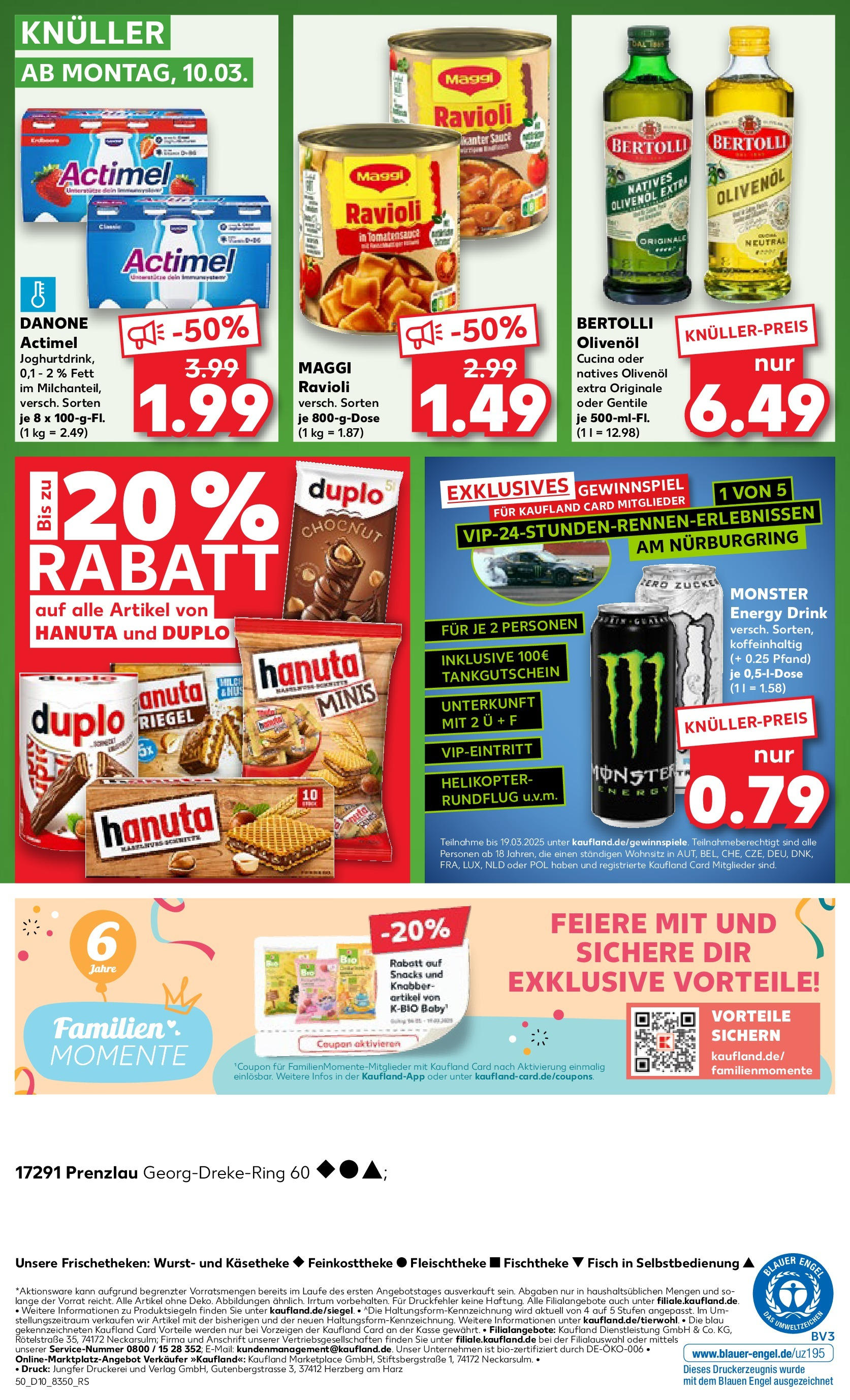 Kaufland - Prenzlau, Georg-Dreke-Ring 60 (ab 06.03.2025) » Angebote Online zum Blättern | Seite: 50 | Produkte: Actimel, Maggi, Fisch, Monster