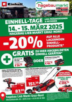 Vorschau von dem Prospekt - OFFERS - Hagebau Lieb Markt: Einhell Tage gültig ab 06.03.2025