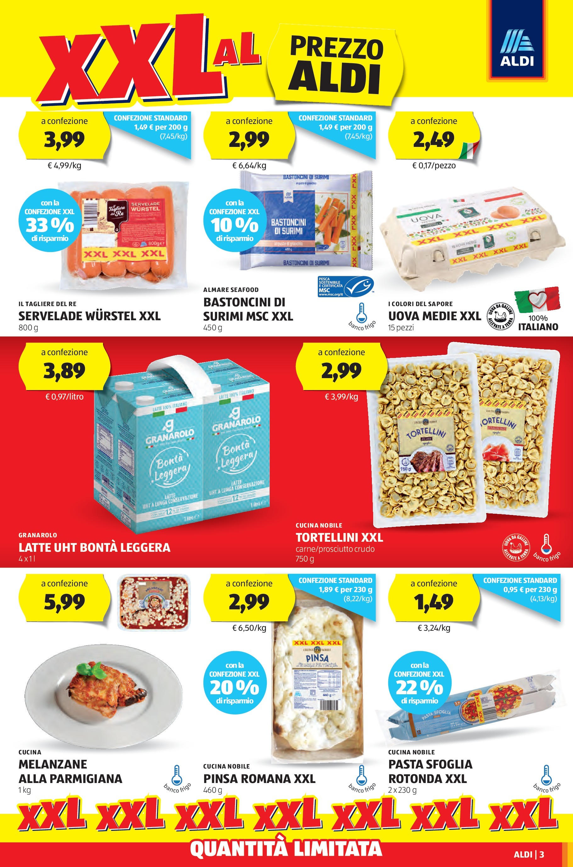 Nuovo Volantino Aldi	 dal 03/03/2025 > offerte anteprima 🛍️ | Pagina: 3 | Prodotti: Cd, Pasta sfoglia, Pesca, Terra