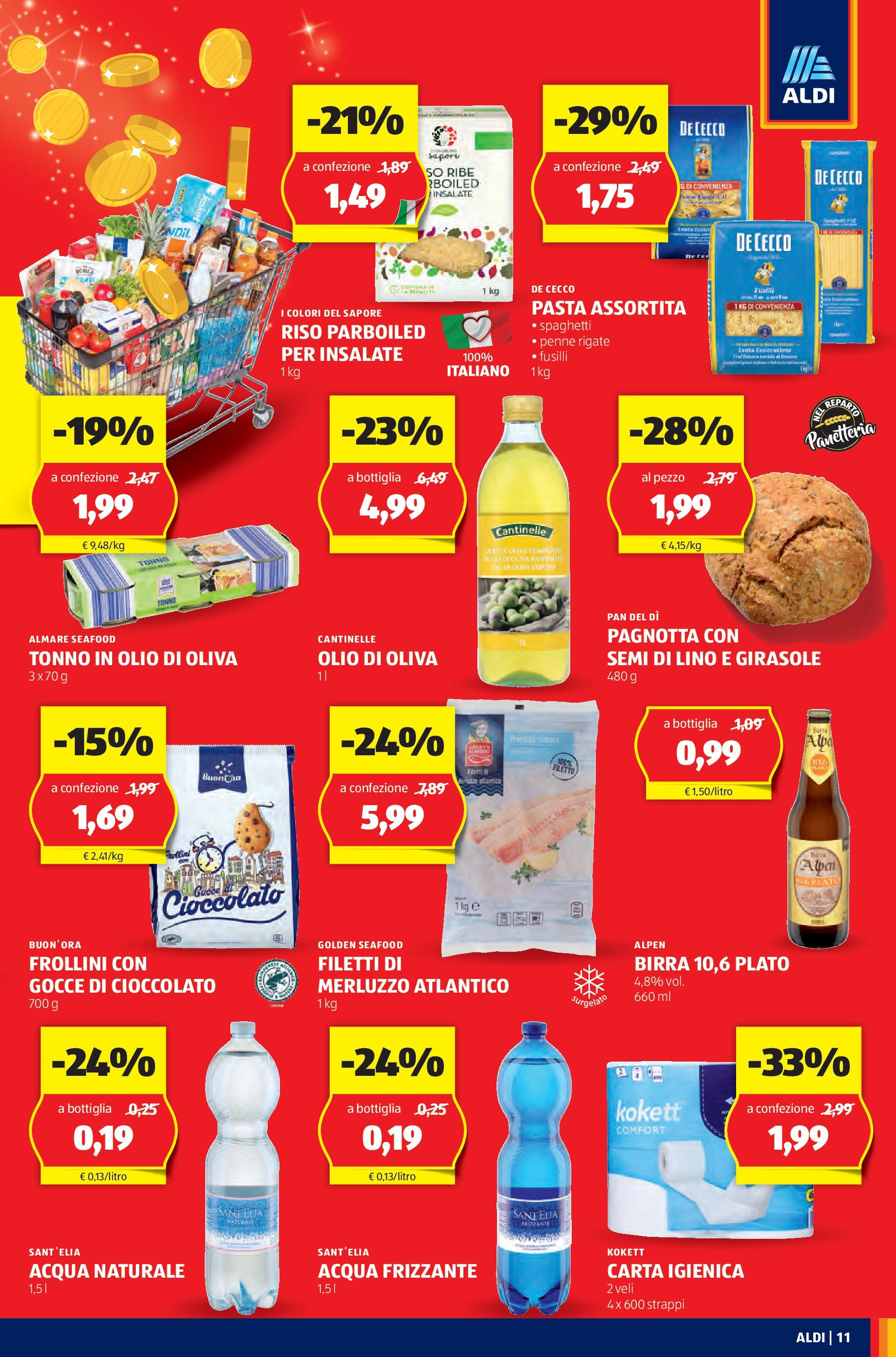 Nuovo Volantino Aldi	 dal 03/03/2025 > offerte anteprima 🛍️ | Pagina: 11 | Prodotti: Cioccolato, Birra, Merluzzo, Fusilli