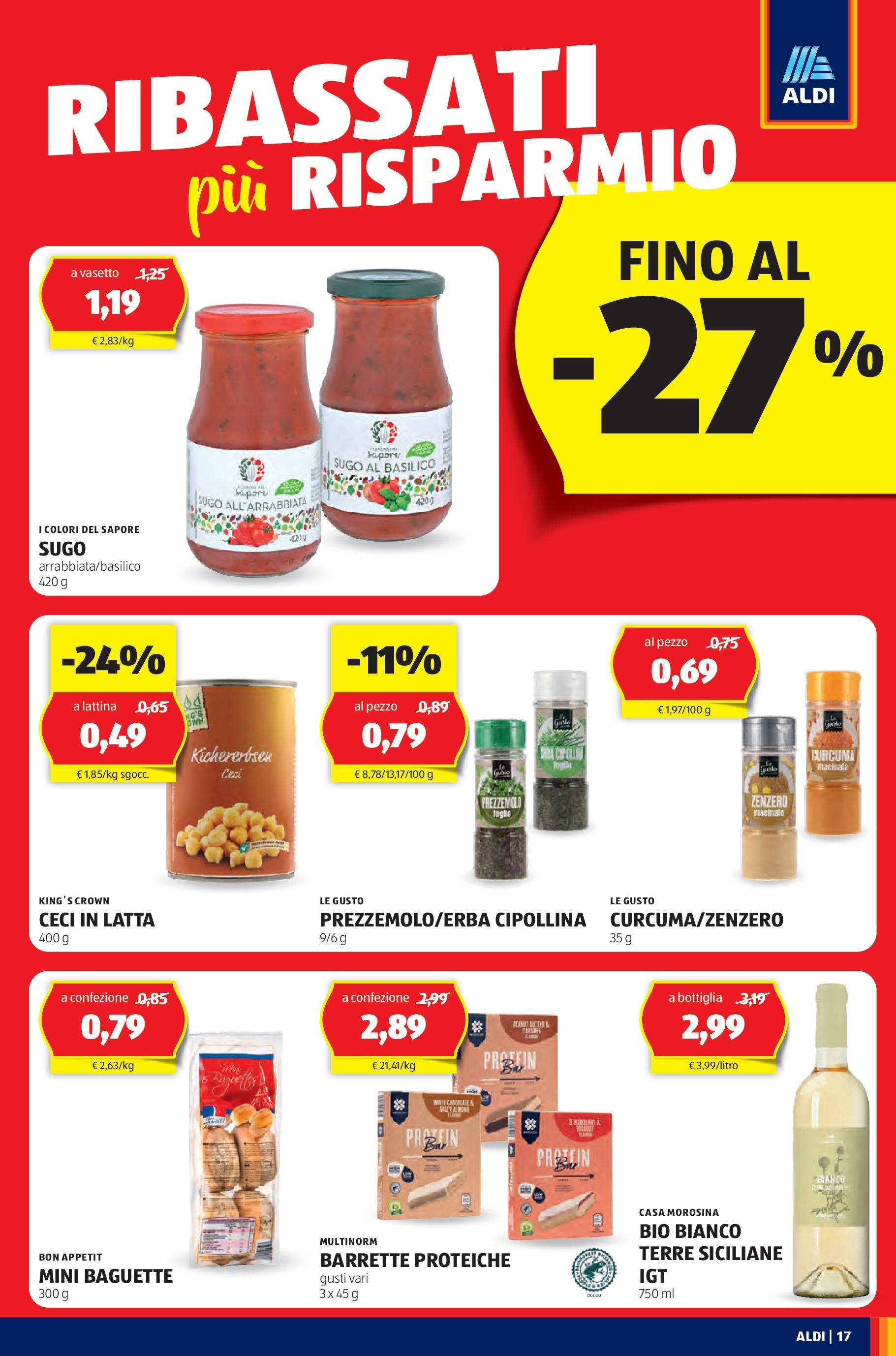 Nuovo Volantino Aldi	 dal 03/03/2025 > offerte anteprima 🛍️ | Pagina: 17 | Prodotti: Prezzemolo, Macina, Sugo, Bottiglia