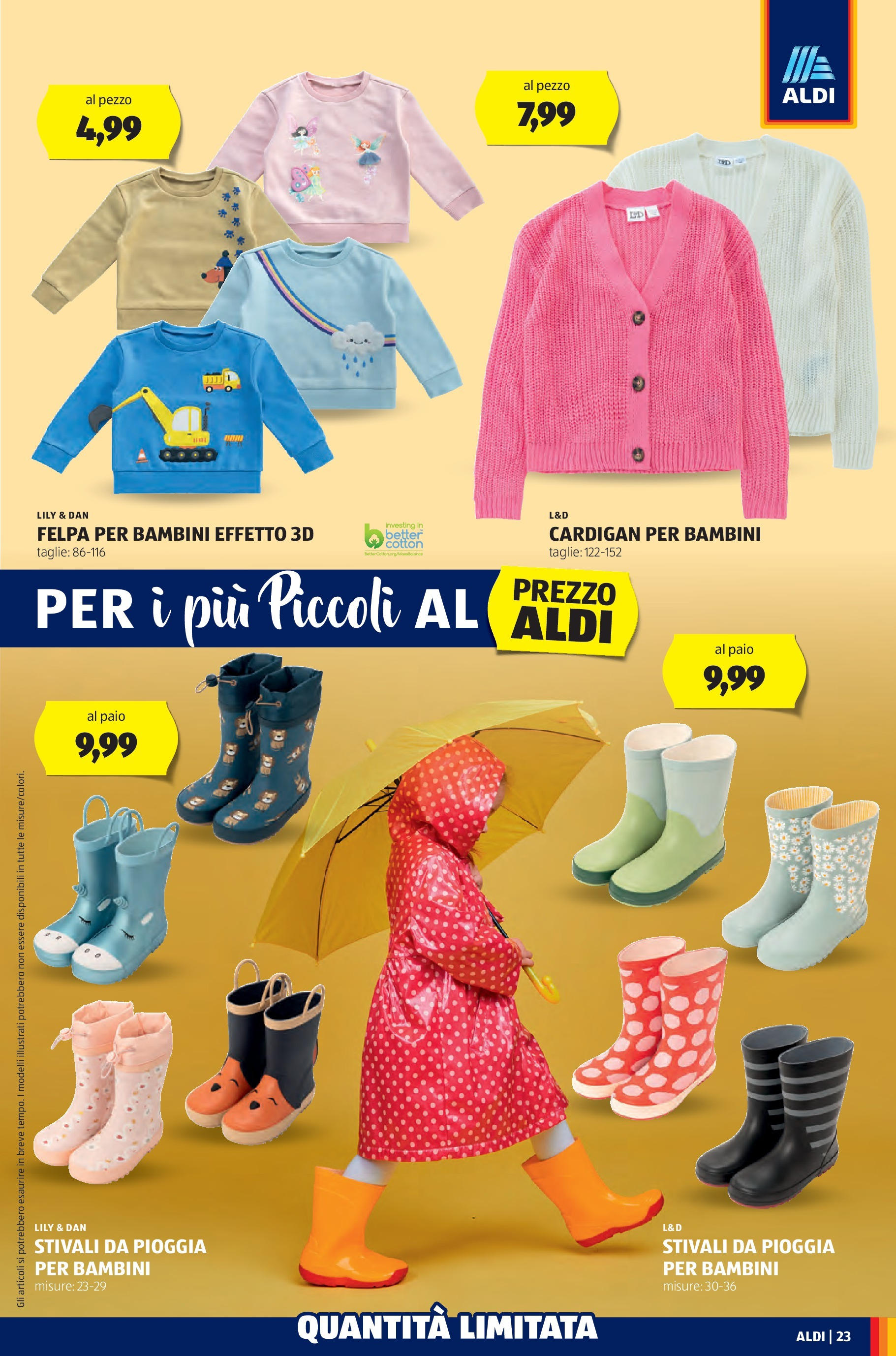 Nuovo Volantino Aldi	 dal 03/03/2025 > offerte anteprima 🛍️ | Pagina: 23 | Prodotti: Felpa, Stivali, Cardigan