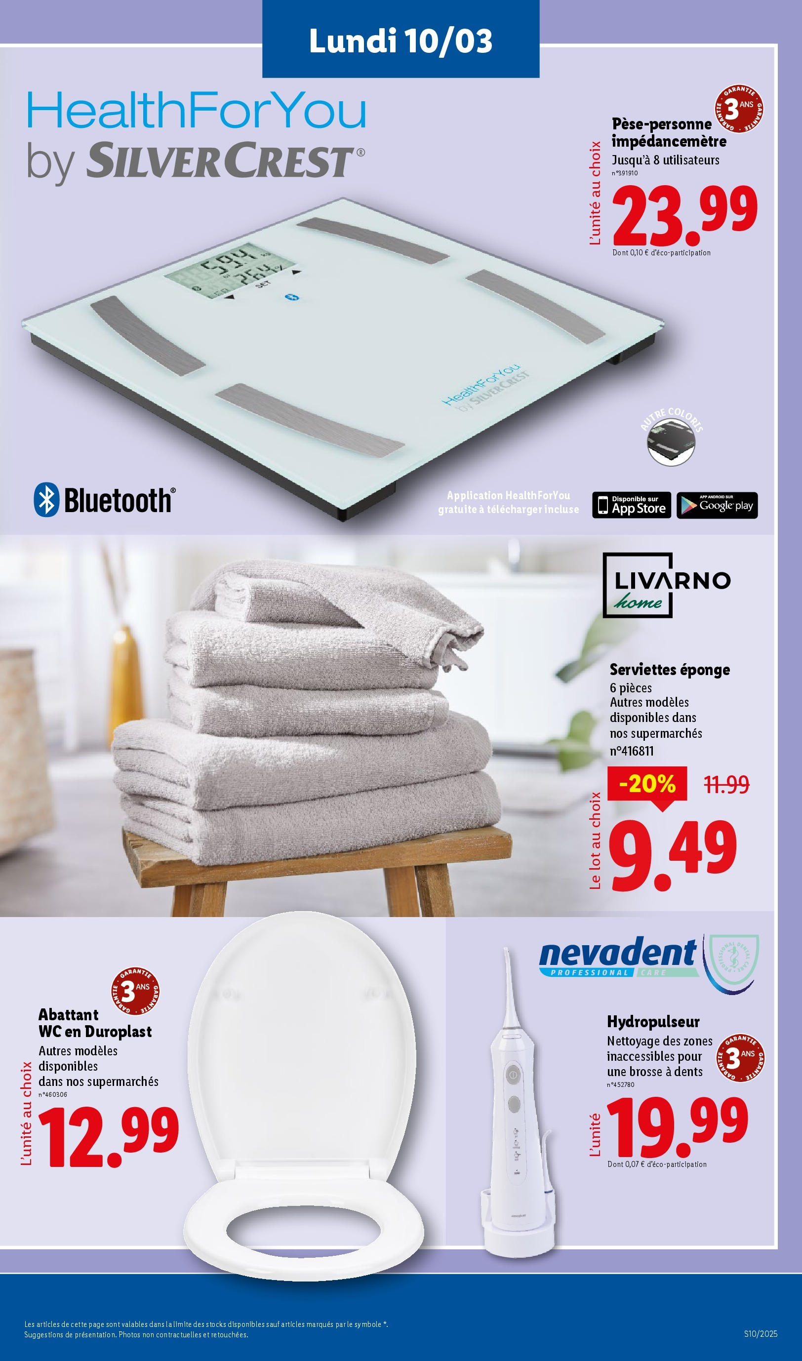Catalogue Les bonnes affaires sont chez Lidl ! Découvrez une sélection de produits à petits prix, page 00065
