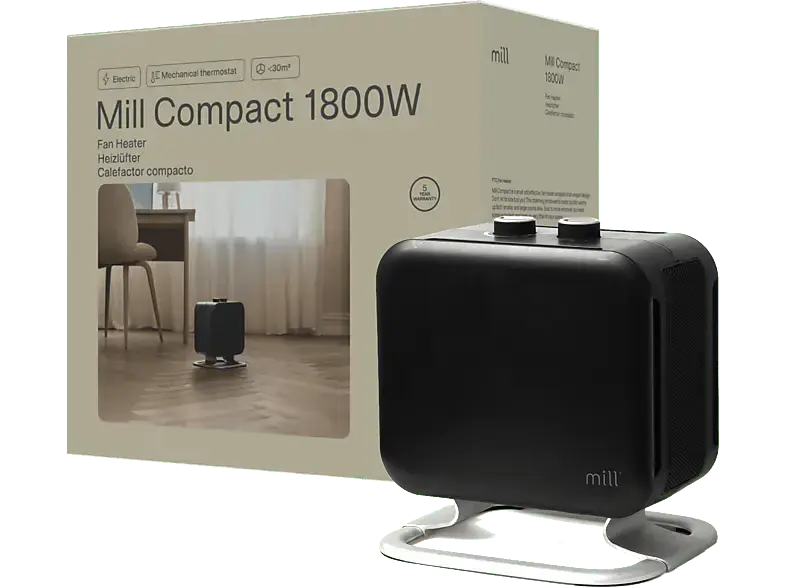 Mill CUS1800MECBA Kompakter Ventilatorheizkörper (1800 Watt, Raumgröße: 30 m²)