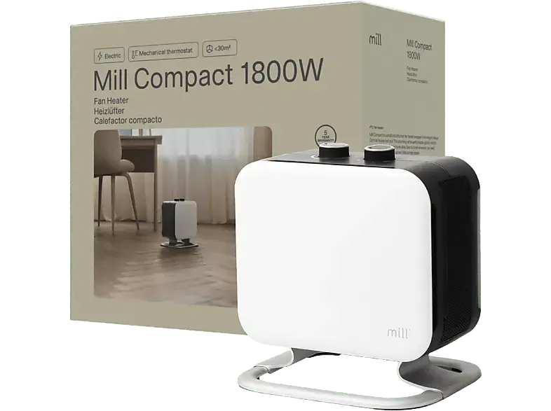 Mill CUS1800MECWA Kompakter Ventilatorheizkörper (1800 Watt, Raumgröße: 30 m²)
