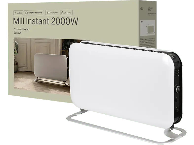 Mill SG2000LED Instant Tragbarer Heizkörper (2000 Watt, Raumgröße: 20 m²)