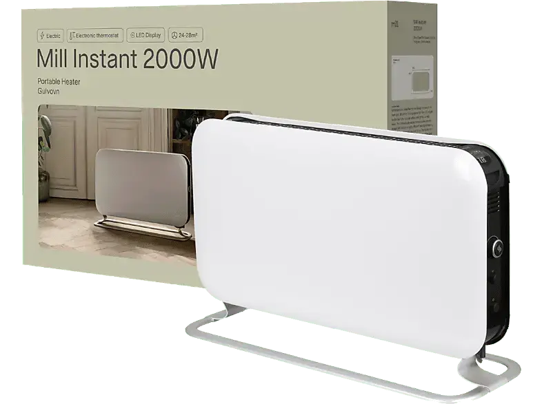 Mill SG2000LED Instant Tragbarer Heizkörper (2000 Watt, Raumgröße: 20 m²)