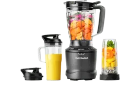Nutri Bullet NBF 550DG Smartsense Mixer mit 2 Behälter (Silber, 1500 Watt, 0.9 l)