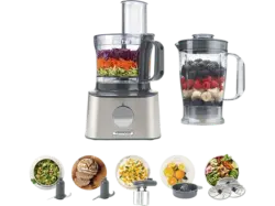 Kenwood Multipro Compact FDM301SS, edelstahl Kompakte Küchenmaschine Silber (Rührschüsselkapazität: 2,1 l, 800 Watt)