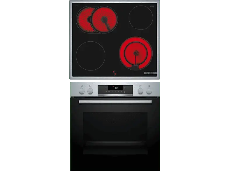 Bosch HEA171BS3 + NKN645GA2E Herdset, bestehend aus Herd inkl. Kochfeld (Strahlungsheizung, A+, 71 l)